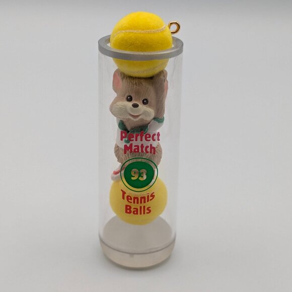 Hallmark Keepsake Perfect Match 1993, Mouse in Tennis Ball Container Ornament - Picture 1 of 10